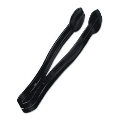 WNA Plastic Tongs, 9 Inches, Black, 48/C